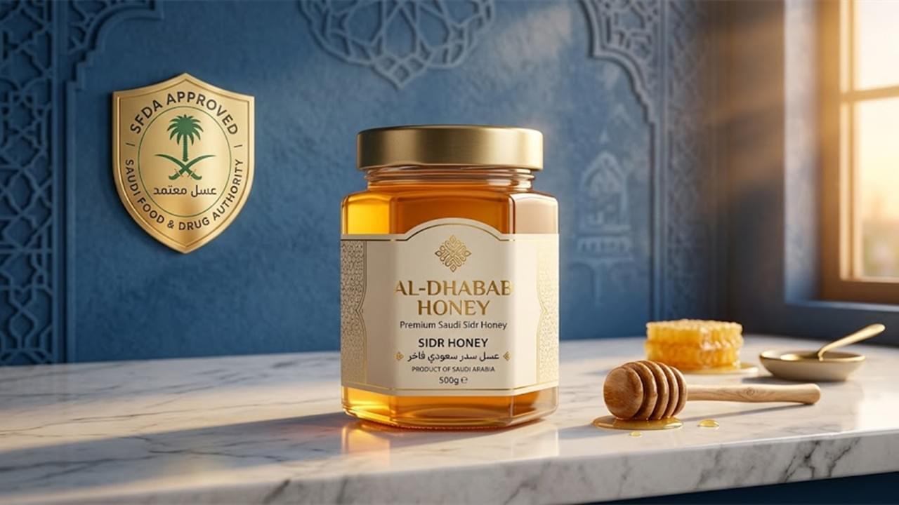 Premium private label organic honey jars certified for SFDA food compliance Saudi Arabia market distribution